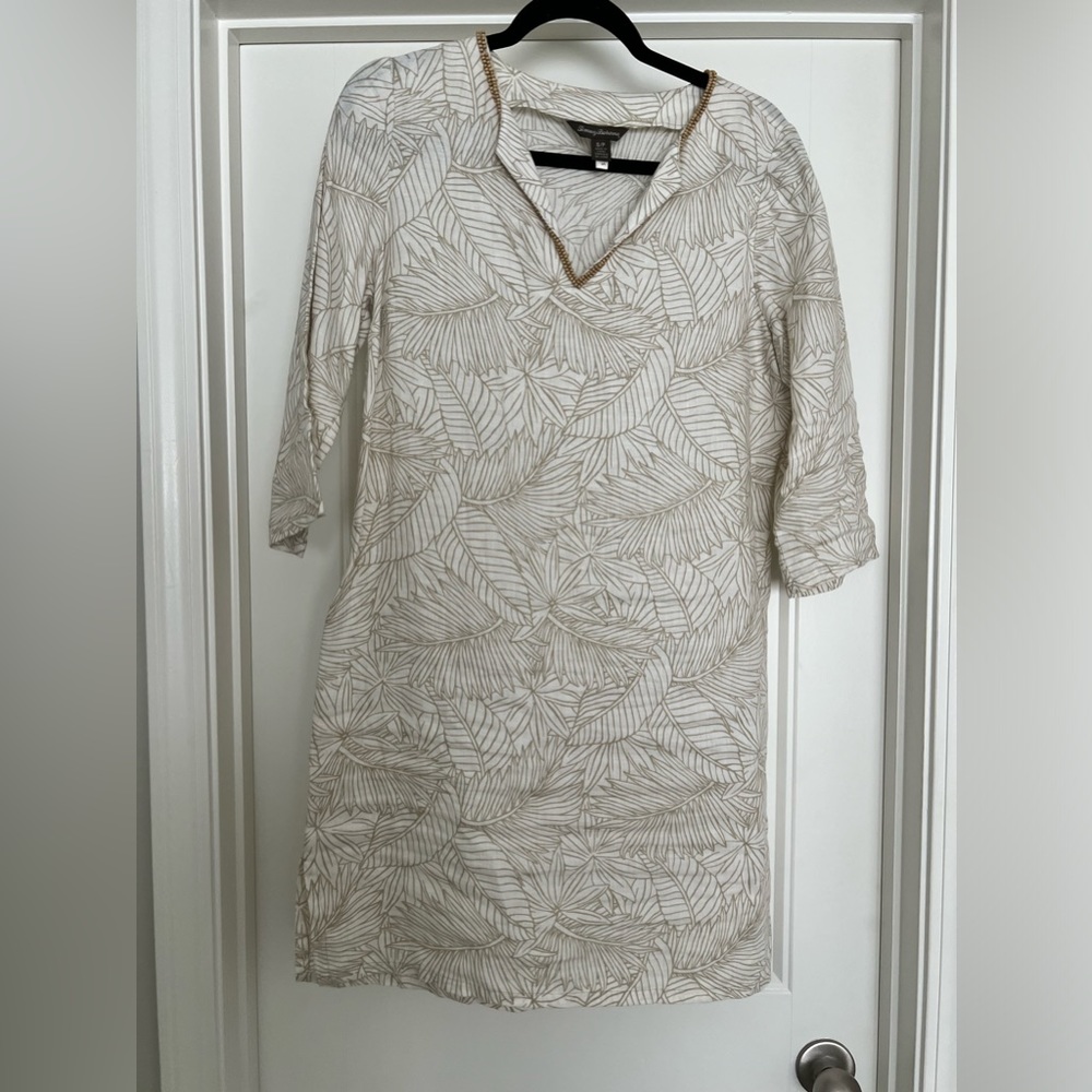 Tommy Bahama Penciled Palm Linen Dress